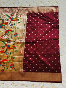 New Muniya Silk Saree with blouse piece