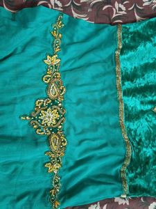 Green Embroidered Anarkali