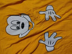 Yellow Mickey Mouse Graphic T-Shirt