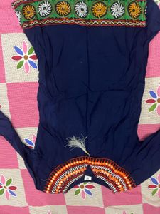 Stylish Blue Kurta with Mirror Work