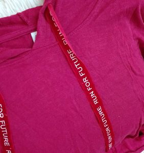 freebie Red Hooded Sweatshirt