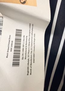 Chic Striped Casual Dress plus size