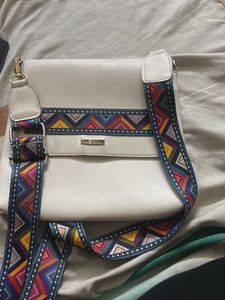 Stylish Crossbody Bag with Colorful Strap