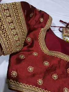 Maroon Embroidered Blouse
