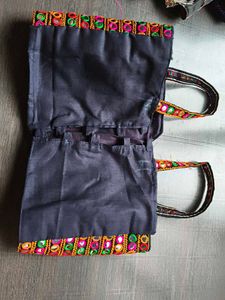 Colorful Embroidered Tote Bag