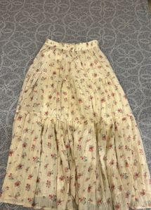 Boho Floral Tiered Maxi Skirt