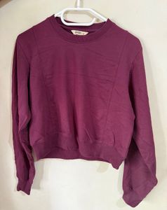 wine color full sleeve sweat shirt