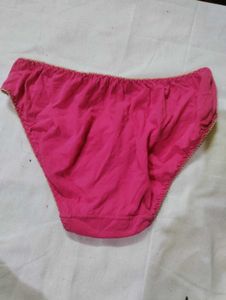 Pink Lace Trim Panties