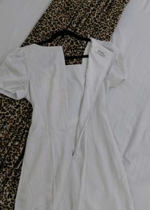 White Satin Wrap Dress