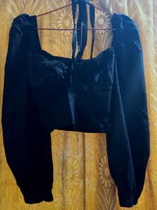 Black Palazzo Pants with Straps