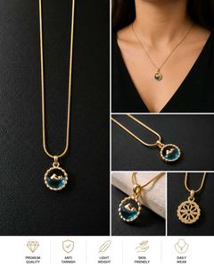 Elegant Gold Chain Necklace with Pendant