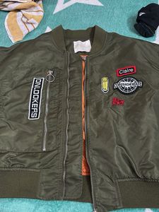 Olive Green Bomber Jacket