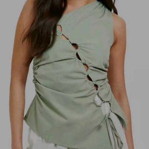 Stylish Ruched One-Shoulder Top