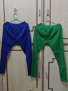 G-Knit Raising Leggings (Green &amp; Blue)