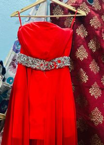 Stunning Red Embellished Gown