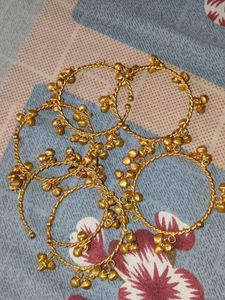 Beautiful Gold-Tone Anklets with Bells