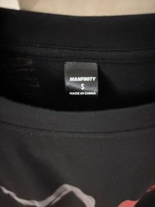 Black Graphic Print T-shirt Manfinity
