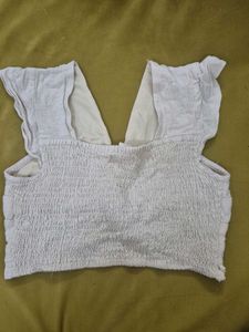 Twisted Front V-Neck Crop Top