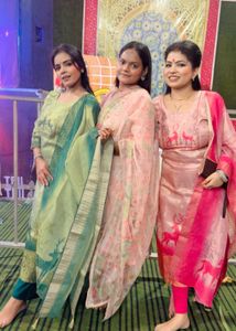 Beautiful Pink Kurta Set with Deer Print