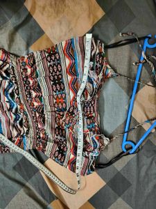 Boho Print Halter Neck Romper