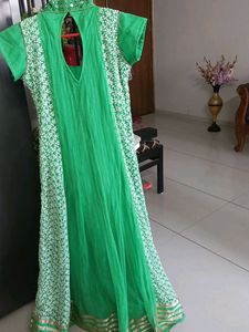 Elegant Green Kurta with Mirror Work