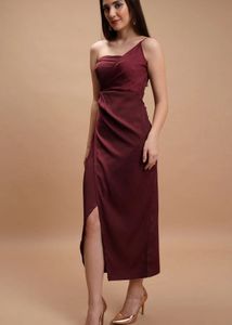 Chic One-Shoulder Ruched Dress
