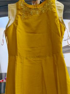 Elegant Mustard Yellow Dress