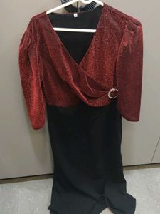 Sparkly Red Wrap Dress