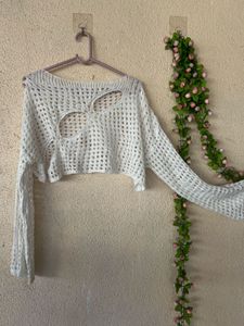 Crochet Knit Crop Top - Stylish &amp; Unique
