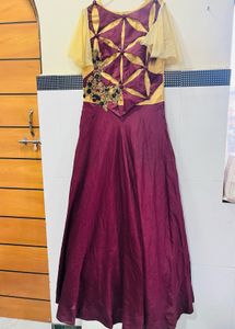Elegant Maroon Ethnic Gown