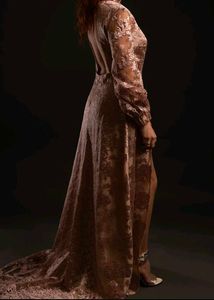 11712. Elegant Floral Print Maxi Gown