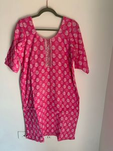 Pink Cotton Salwar Kameez Suit💕