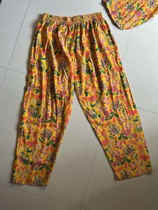 Yellow Floral Print coord Set