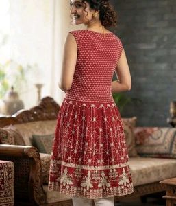 Red Embroidered Kurta Set with Dupatta
