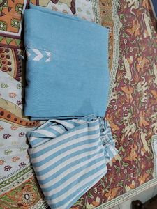 Blue Cotton Kurta Set