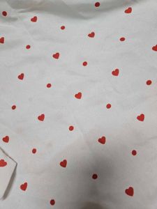 Cute White Heart Print Sundress