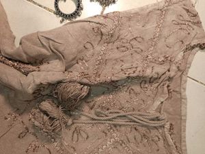 embroidered beige short kurti
