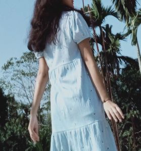 Light Blue Tiered Mini Dress