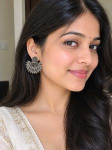 Oxidized Silver Jhumka Earrings
