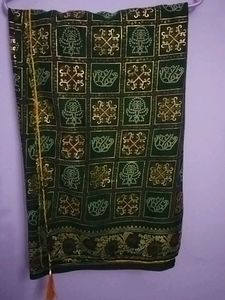Beautiful Green Saree with yellow 🟡 blouse