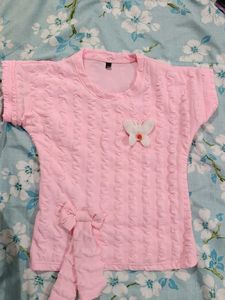 Chic Pleated Peplum &amp; 1 pink top - 30inch