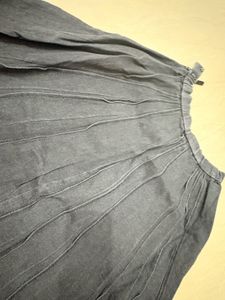 Unique Godet pleated Grey Ethnic Skirt