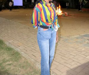 Vibrant Striped Button-Up Shirt