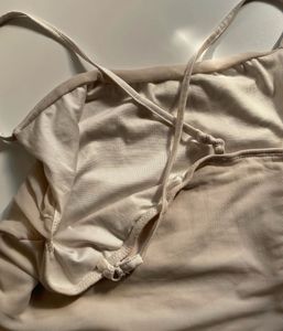 Sheer Ruched Cream Top