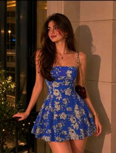 Stunning Blue Floral Mini Dress 😎