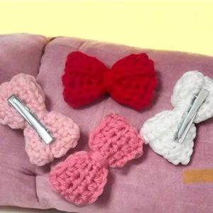 Handmade Crochet Bow Hair Clips