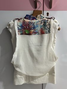 Unique White Embellished Top