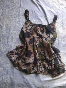 Camo Print Layered Tank Top