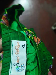 Green Floral Print Fabric