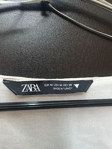 Zara Chic Textured Puff Sleeve Top